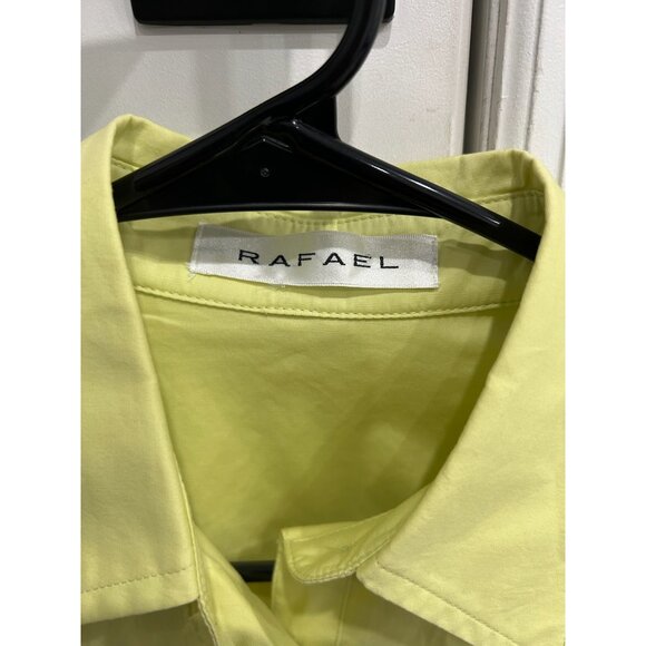 Rafael Womens Yellow Button Up Collared Shirt Size Medium - Picture 5 of 8